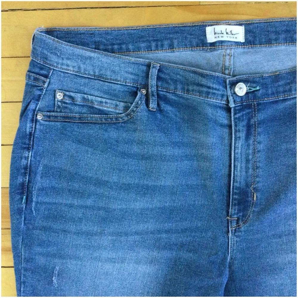 NICOLE MILLER New York Nolita Boyfriend Jeans Women's Plus 18 Medium Wash – EUC - Picture 5 of 13